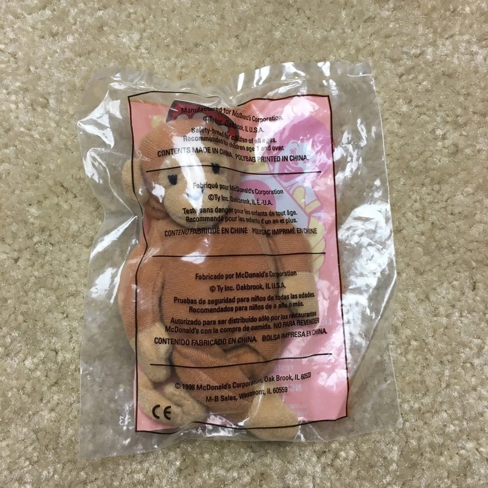 BOGO TY Mcdonald’s Teenie Beanie Bongo the Monkey 1998